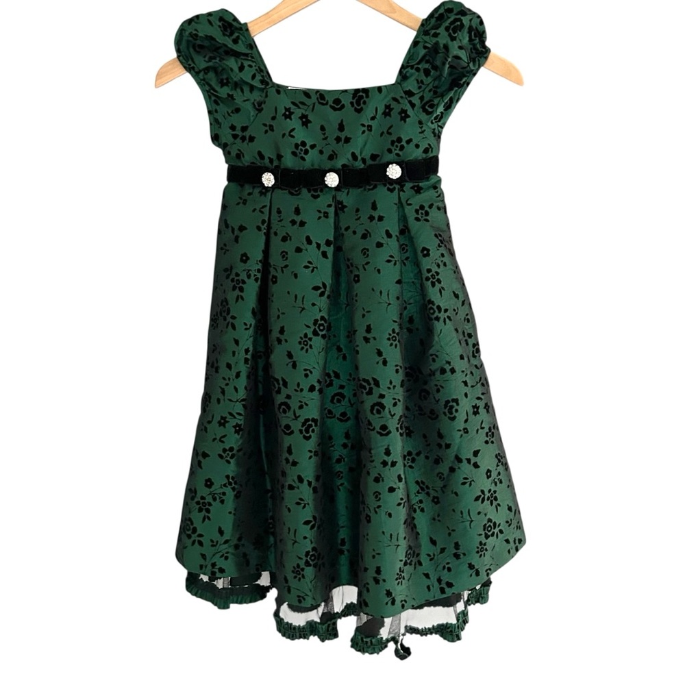 Laura Ashley Vintage Burnout Velvet Formal Dress Size 6